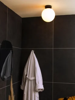 Plafón pequeño de vidrio opalino Lido