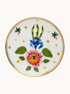 Plato artesanal de porcelana Floreal