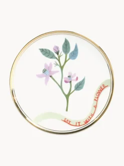 Plato artesanal de porcelana Clematis