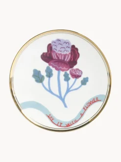 Plato artesanal de porcelana Geranium