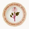 Plato hondo artesanal de porcelana Rose