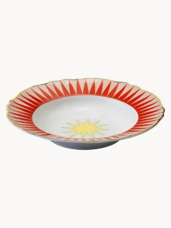 Plato hondo artesanal de porcelana Flash
