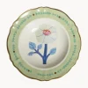 Plato hondo artesanal de porcelana Hibiscus