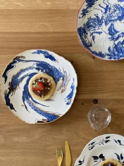 Plato llano de porcelana Classic On Acid