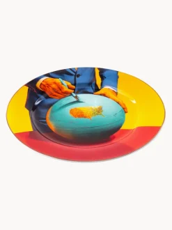 Plato llano de porcelana Globe