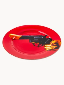 Plato llano de porcelana Revolver
