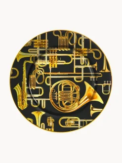 Plato llano de porcelana Trumpets