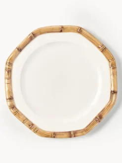 Plato llano pintado a mano Bamboo