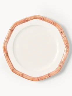 Plato llano pintado a mano Bamboo