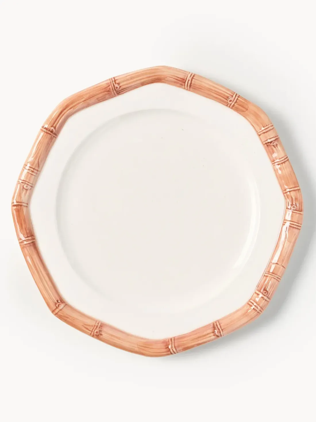 Plato llano pintado a mano Bamboo