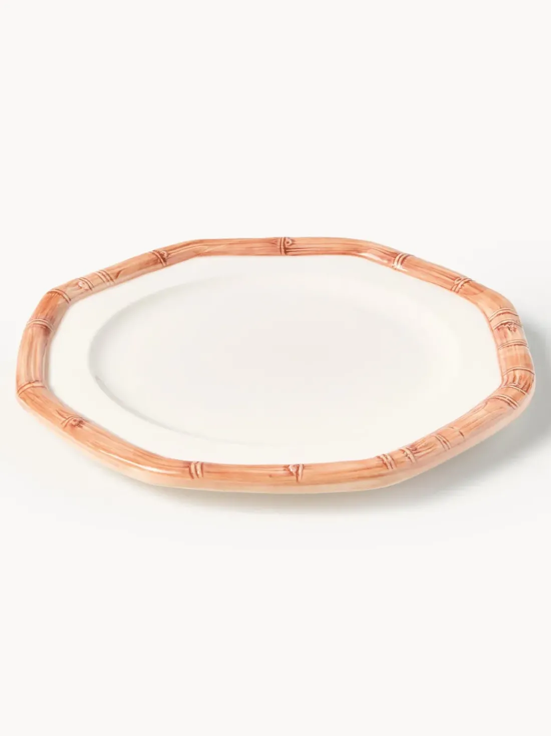 Plato llano pintado a mano Bamboo