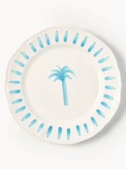 Plato llano pintado a mano The Palms