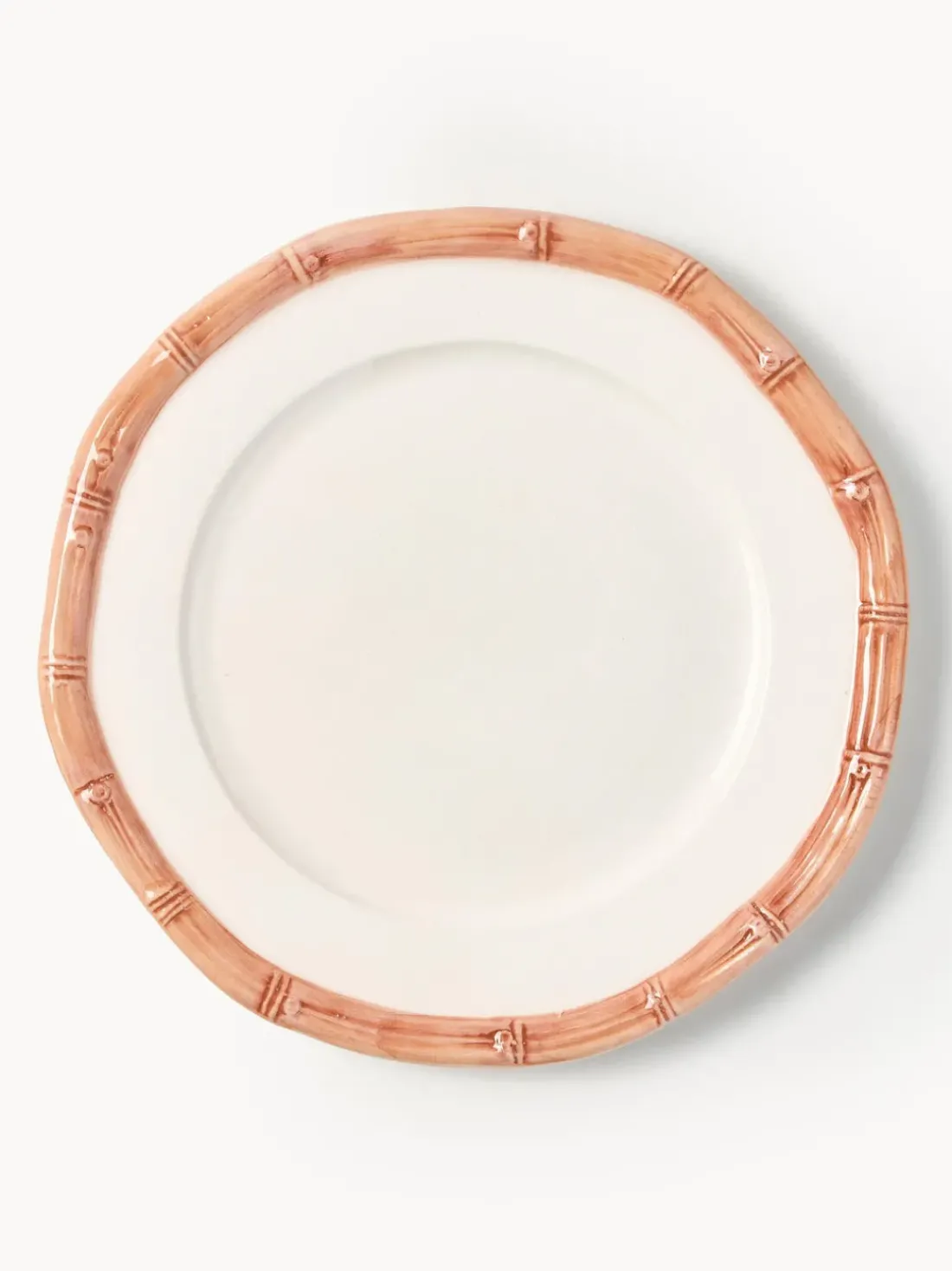 Plato postre pintado a mano Bamboo