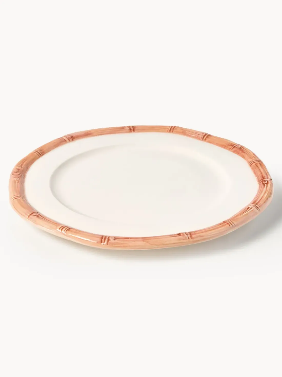 Plato postre pintado a mano Bamboo