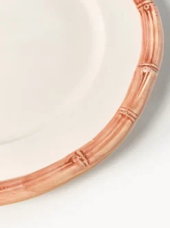 Plato postre pintado a mano Bamboo