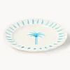 Plato postre pintado a mano The Palms