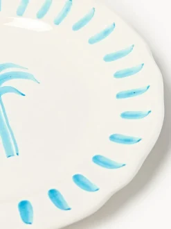 Plato postre pintado a mano The Palms