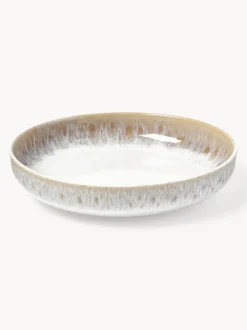 Platos de pasta artesanales con esmalte reactivo Danza, 4 uds.
