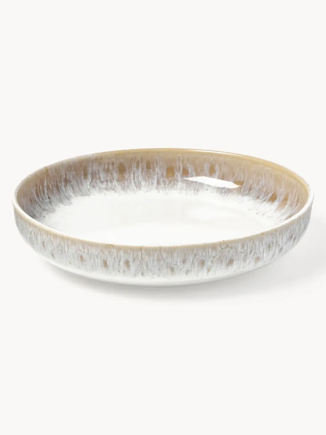 Platos de pasta artesanales con esmalte reactivo Danza, 4 uds.