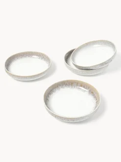 Platos de pasta artesanales con esmalte reactivo Danza, 4 uds.
