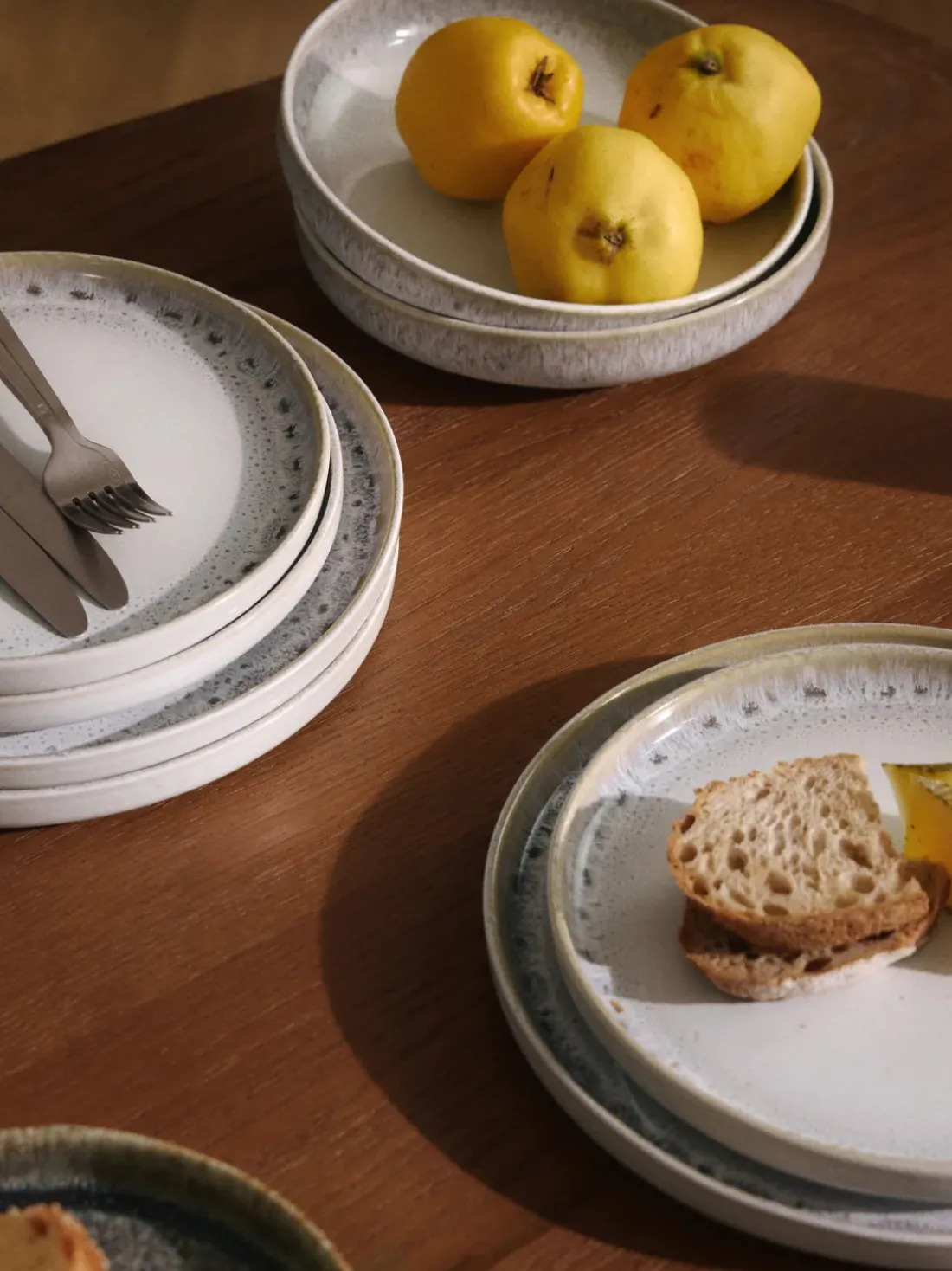 Platos de pasta artesanales con esmalte reactivo Danza, 4 uds.