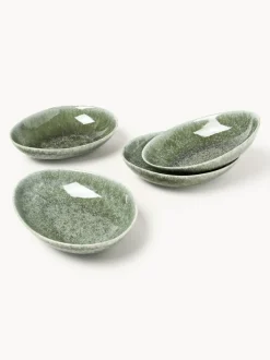 Platos hondos artesanales de forma orgánica Macey, 4 uds.