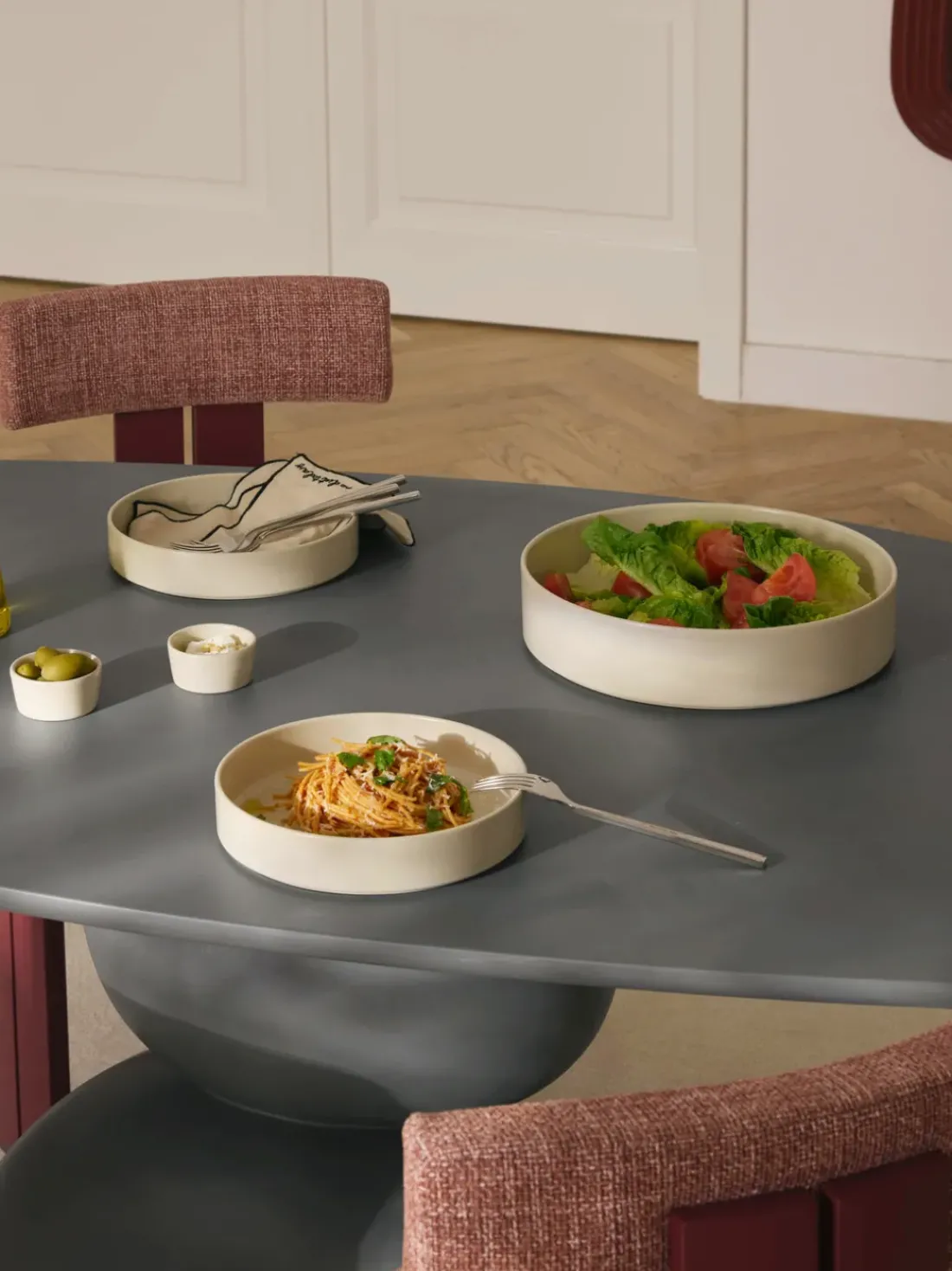 Platos hondos artesanales Lowri, 4 uds.
