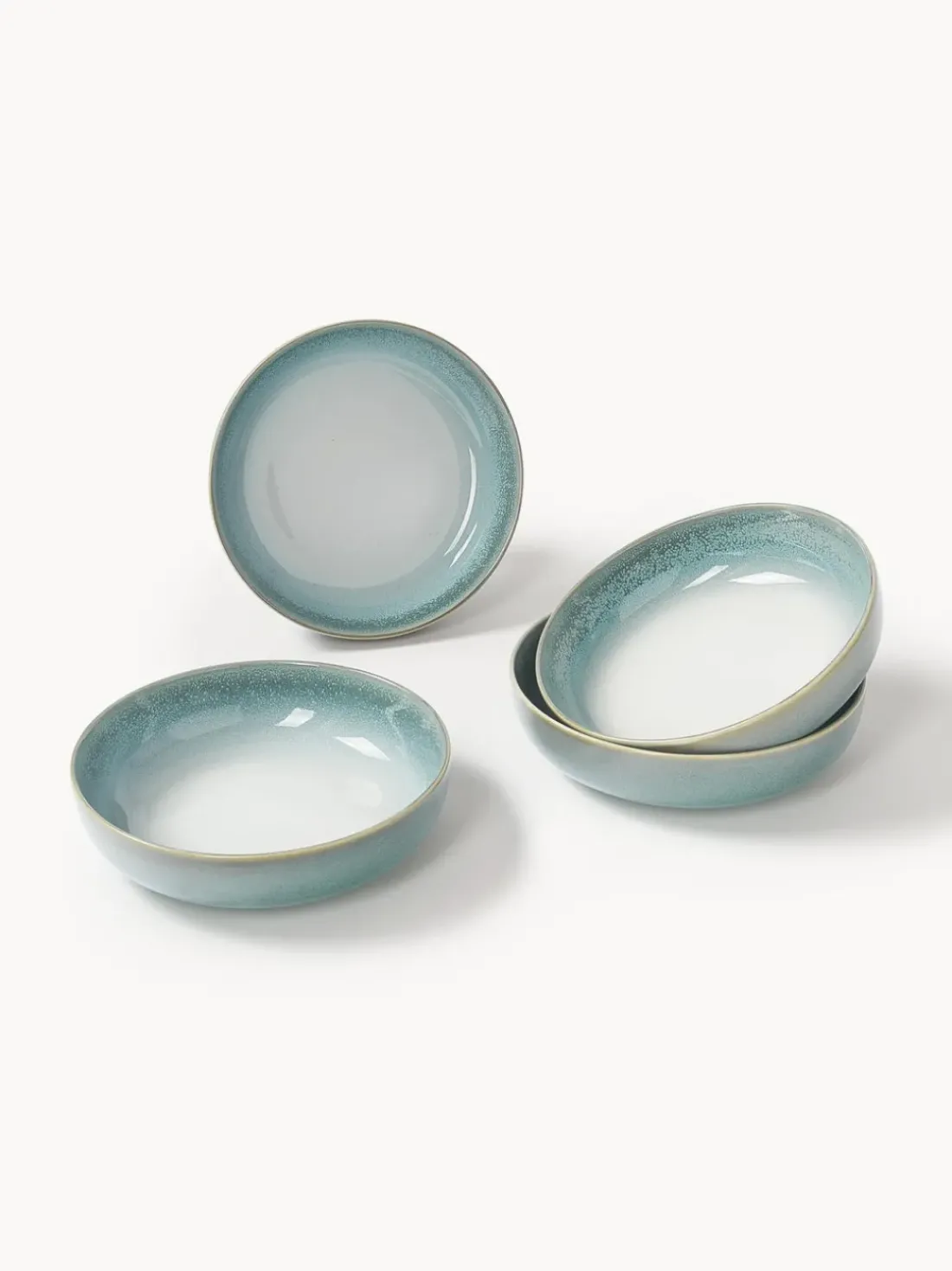 Platos hondos con esmalte reactivo Havana, 4 uds.