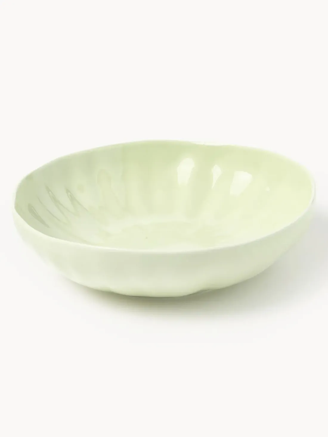 Platos hondos de porcelana con relieves Sali, 4 uds.
