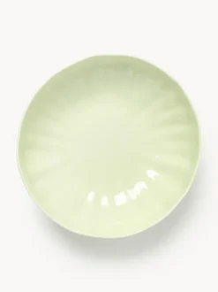 Platos hondos de porcelana con relieves Sali, 4 uds.