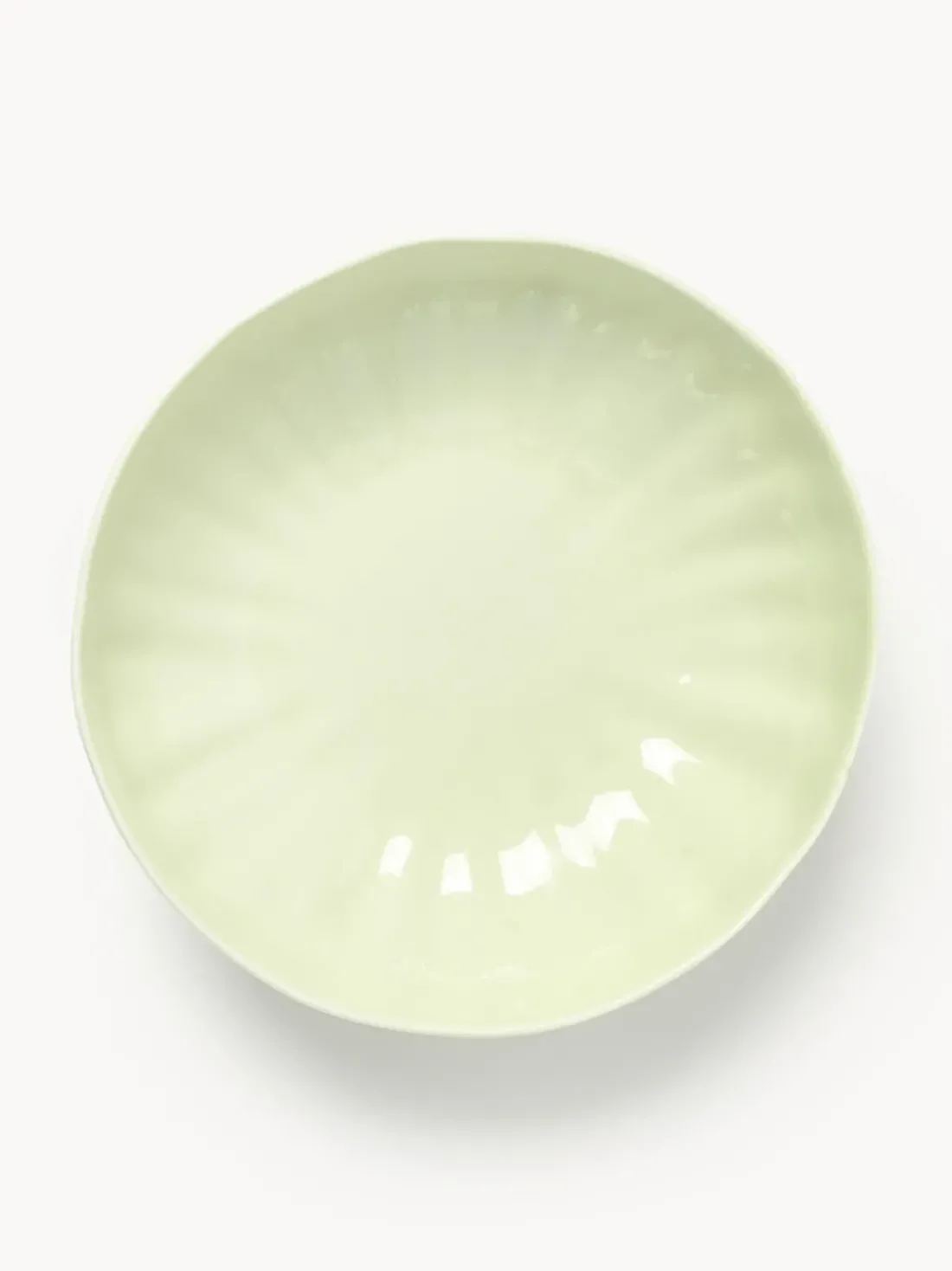 Platos hondos de porcelana con relieves Sali, 4 uds.
