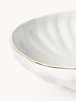 Platos hondos de porcelana con relieves Sali, 2 uds.