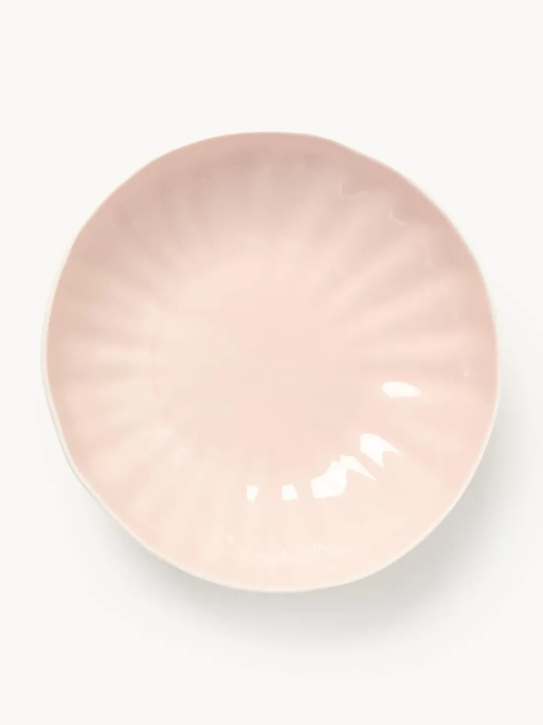 Platos hondos de porcelana con relieves Sali, 4 uds.