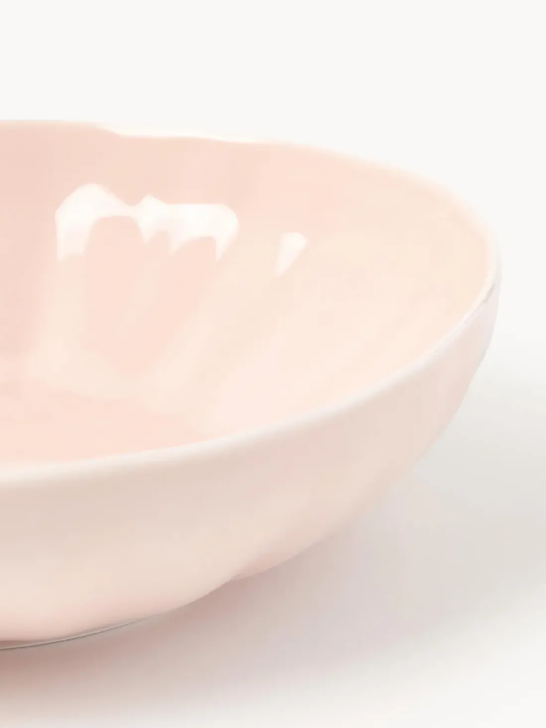Platos hondos de porcelana con relieves Sali, 4 uds.