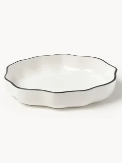 Platos hondos de porcelana con volantes Bia, 4 uds.