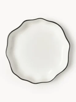 Platos hondos de porcelana con volantes Bia, 4 uds.