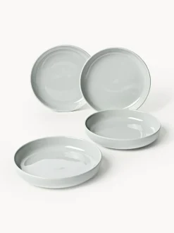 Platos hondos de porcelana Nessa, 4 uds.