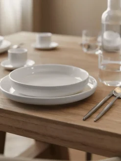 Platos hondos de porcelana Nessa, 4 uds.