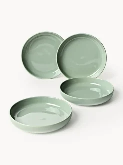Platos hondos de porcelana Nessa, 4 uds.