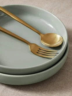 Platos hondos de porcelana Nessa, 4 uds.
