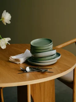 Platos hondos de porcelana Nessa, 4 uds.