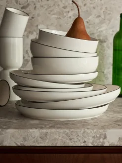 Platos hondos pequeños de porcelana Facile (2 uds.)