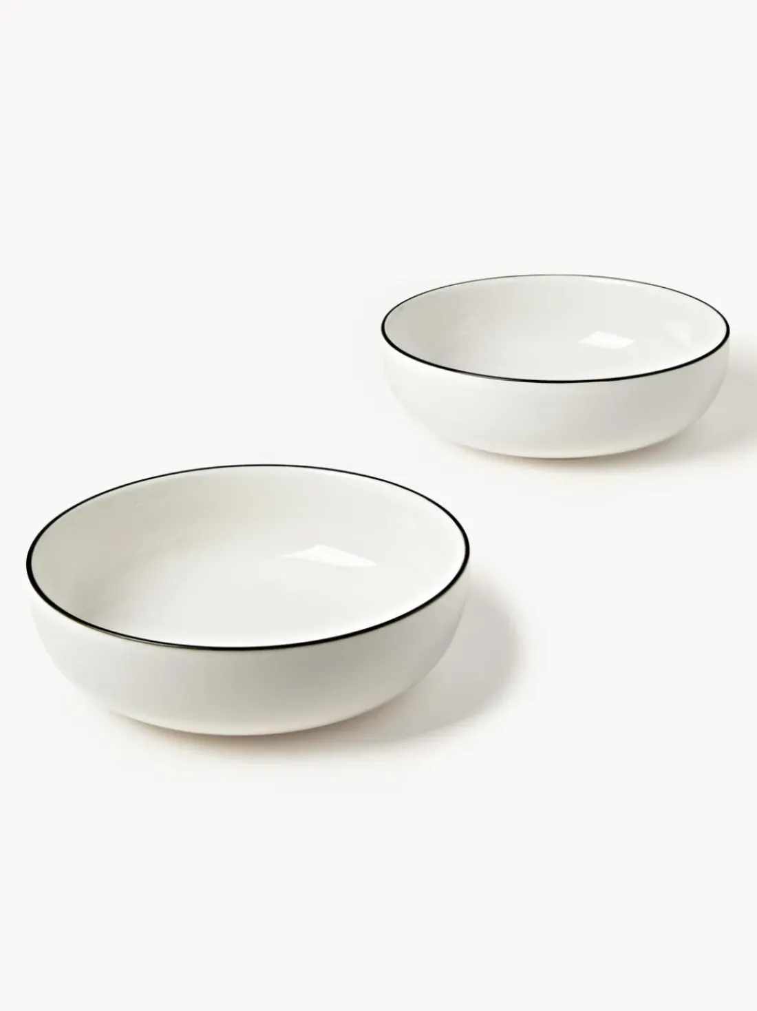 Platos hondos pequeños de porcelana Facile (2 uds.)