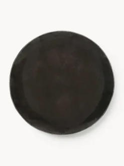 Platos llanos artesanales Nordic Coal, 4 uds.