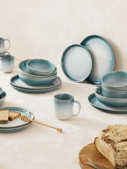 Platos llanos con esmalte reactivo Havana, 4 uds.