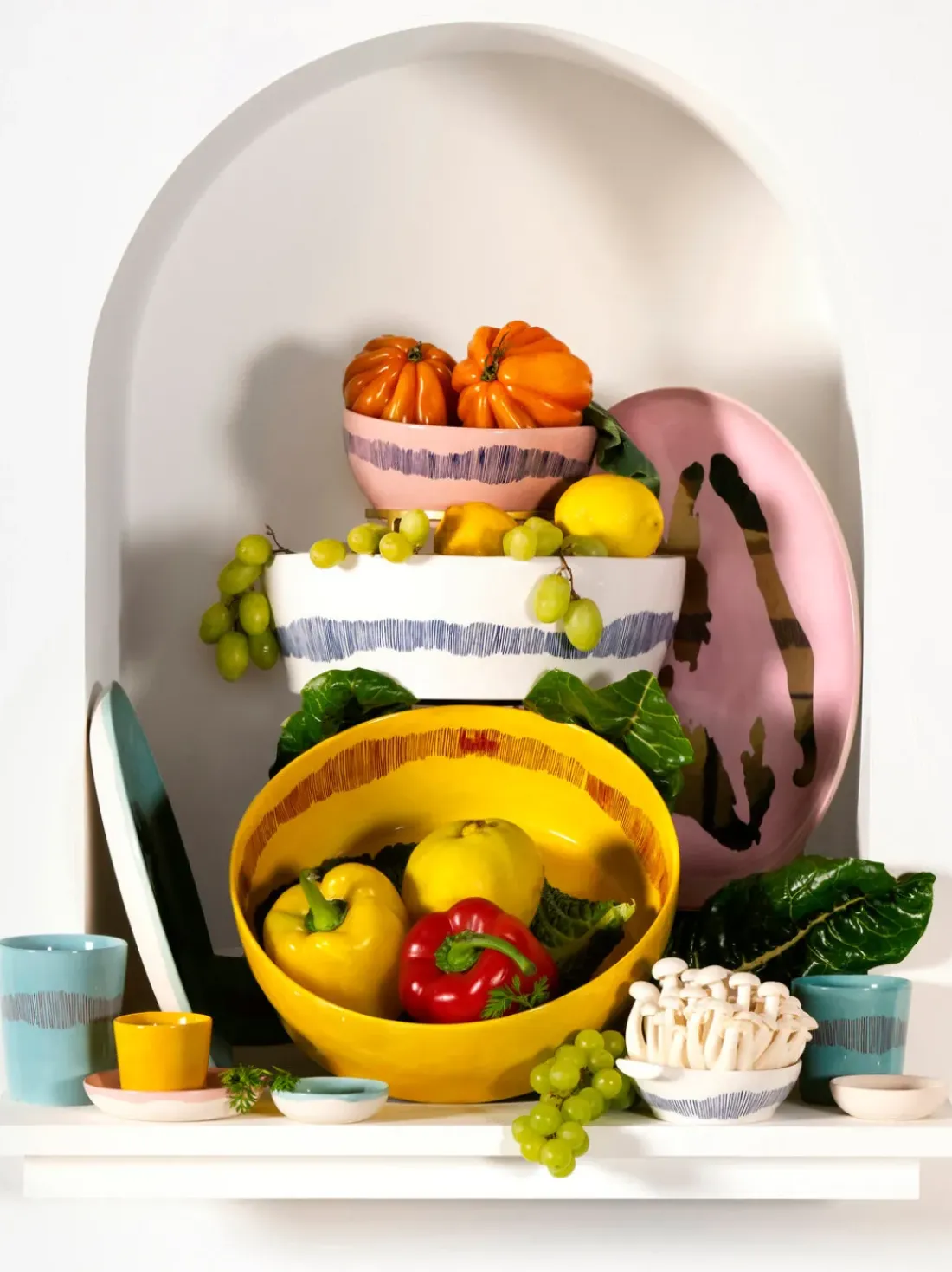 Platos llanos con esmalte reactivo Feast, 2 uds.