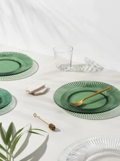 Platos llanos con relieves Effie, 4 uds.