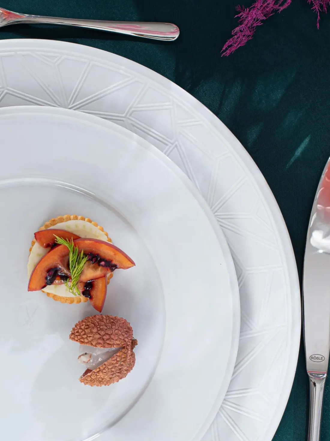 Platos llanos de porcelana artesanales Vitruv, 2 uds.