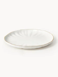 Platos llanos de porcelana con relieves Sali, 2 uds.