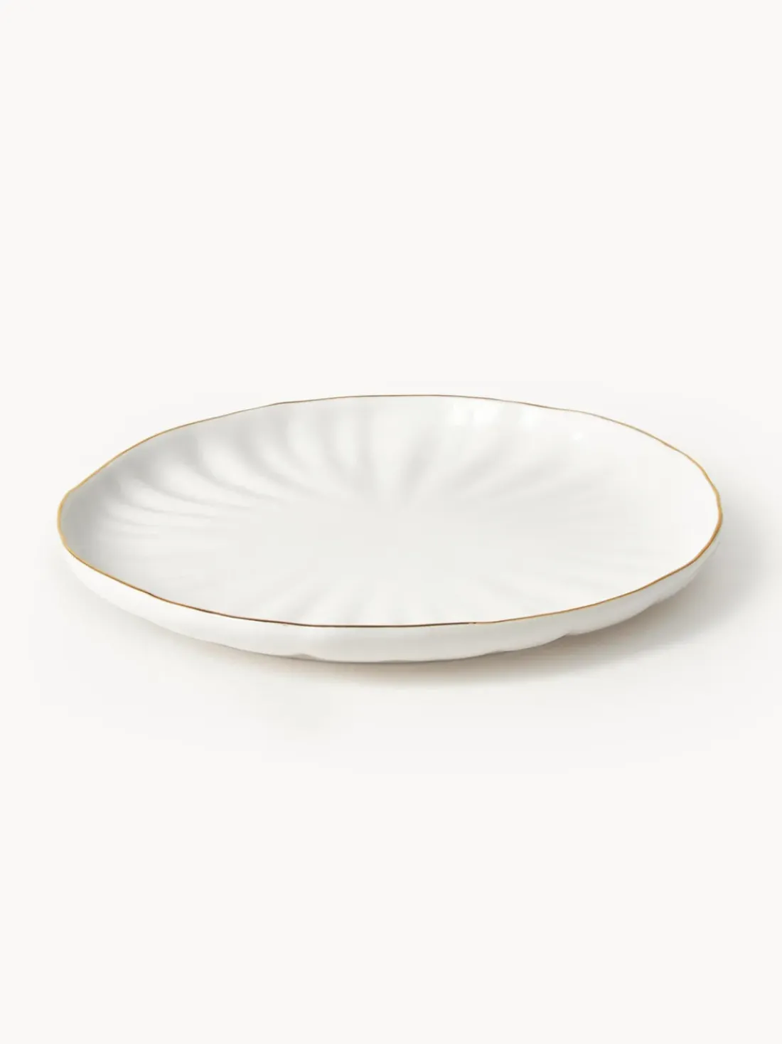 Platos llanos de porcelana con relieves Sali, 2 uds.